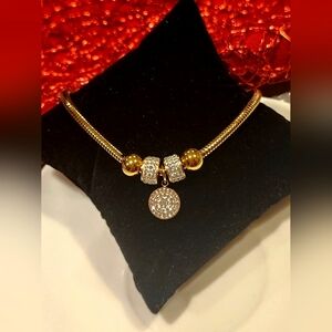 Vintage Charm Beaded  Bracelet. Alloy Copper Micro incert DIY. Big Bead Crystal.